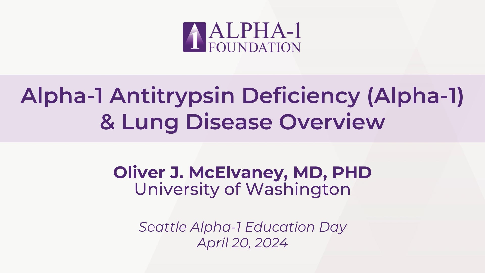 Alpha-1 Antitrypsin Deficiency (Alpha-1) & Lung Disease Overview ...